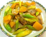 アスパラとカボチャの豚肉炒め作り方3写真