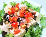 皮蛋豆腐(ピータン豆腐)サラダ作り方3写真