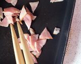 ♡黄金コラボ♡おかゆベーコンたまごのせ♪作り方2写真