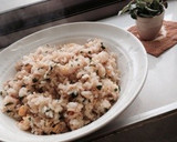 卵、ネギシンプル炒飯、お母さんの味。作り方5写真