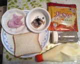 さば缶と玉ねぎのチーズトースト作り方1写真