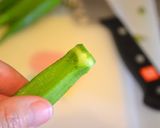 キャベツとおくらのおかか胡麻和え作り方1写真
