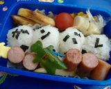幼稚園児のお弁当(サッカー試合編)作り方1写真