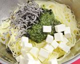 三つ葉のアンチョビソース塩昆布冷製パスタ作り方1写真