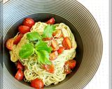 三つ葉のアンチョビソース塩昆布冷製パスタ作り方4写真