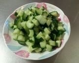 夏野菜とスモークサーモンの冷製パスタ☆ミ作り方5写真