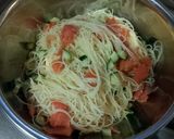 夏野菜とスモークサーモンの冷製パスタ☆ミ作り方8写真