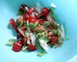 セロリトマトのキムチーズトースト作り方1写真