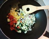 ズッキーニとパプリカのカラフル野菜スープ作り方2写真