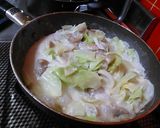 鶏肉とキャベツのみそミルク煮作り方4写真