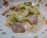 鶏肉とキャベツのみそミルク煮作り方6写真