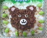 肉みそdeクマタン弁当☆作り方1写真
