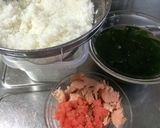 朝ごはん！鮭雑炊作り方1写真