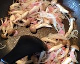 ベーコンときのこのクリームスープパスタ作り方1写真