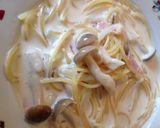 ベーコンときのこのクリームスープパスタ作り方3写真