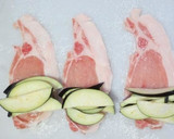 ナスを豚もも薄切り肉で巻いて焼きました作り方1写真