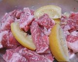 牛肉のレモンバター炒め作り方1写真