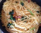 ほうれん草とコーンのバター醤油パスタ作り方4写真