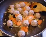 トマトソース味ミートボールパスタ作り方6写真