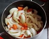 一度で二度！お野菜ゴロゴロ、トマトスープ作り方3写真
