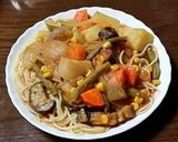一度で二度！お野菜ゴロゴロ、トマトスープ作り方10写真
