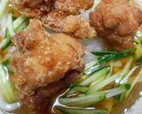 冷凍うどんで冷やし唐揚げうどん作り方10写真