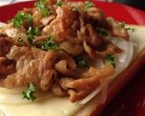 豚の生姜焼きチーズ☆オープントースト作り方6写真