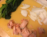 【パスタ】鮭とほうれん草のクリームソース作り方1写真