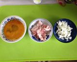 豚肉と九条ネギの炒飯作り方1写真