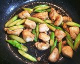10分で！鶏肉とアスパラの旨マヨぽん♪作り方4写真