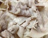 茹で豚バラの刻み生にら醤油かけ〜☺︎作り方2写真