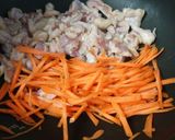 鶏肉と野菜の納豆パスタ作り方4写真