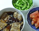簡単◎冷製ラフテーと野菜のそうめん！作り方1写真