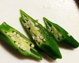 オクラトマトとみょうがのごまポン酢作り方1写真