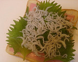 釜あげしらす＆青じそ＆ハムの和風トースト作り方3写真