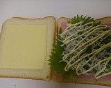 釜あげしらす＆青じそ＆ハムの和風トースト作り方5写真