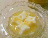 夏おやつ♪蜂蜜塩レモン仕立ての牛乳かん作り方5写真