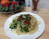簡単　おかひじきのペペロンチーノ作り方8写真