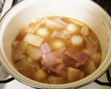 さといもと大根とベーコンの味噌煮作り方3写真