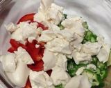パプリカオクラの豆腐サラダ、山椒マヨ添え作り方3写真