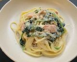 【パスタ】鮭とほうれん草のクリームソース作り方7写真