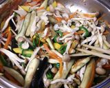 豚コマと夏野菜の辛味噌炒め　無糖調理作り方7写真