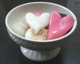 もちもち!二色のハート白玉♪作り方10写真