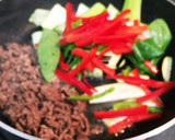 ☆簡単☆豚ひき肉とちんげん菜のポン酢炒め作り方3写真