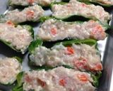 鶏挽肉豆腐紫蘇でヘルシーピーマン肉詰め作り方3写真