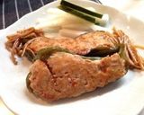 鶏挽肉豆腐紫蘇でヘルシーピーマン肉詰め作り方7写真
