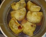 万能だれで鶏ひき肉の巾着煮作り方5写真