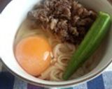 暑い日に☆冷たい月見肉うどん作り方4写真