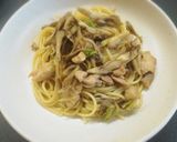 【パスタ】舞茸とチキンの焦がしバター醤油作り方6写真