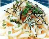 居酒屋〆の一皿◎美味◎冷やし明太子うどん作り方4写真
